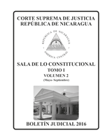 Bolet&#237;n Judicial 2016, Tomo I, Materia Constitucional, Volumen 2. 