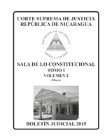 Bolet&#237;n Judicial 2015, Sala Cosntitucional, Tomo I, Volumen 2 (Mayo)