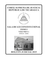 Bolet&#237;n Judicial 2015 Sala Constitucional, Tomo I, Volumen 1 ( Febrero - Abril)